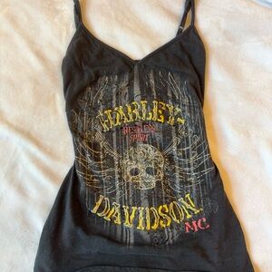 Harley-Davidson Black Graphic Women's Top